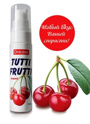 Вкусный оральный гель на фруктозе "Tutti-Frutti" OraLove, вишня 30г