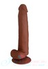 Фаллоимитатор Seducer Long John 7" на присоске, коричневый силикон, 20х4см
