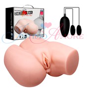 Мастурбатор Vagina & Anal, G-точка, 2 разд. глухих тоннеля, 2-е вибро, 22х18,5х11,5см