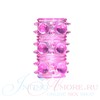 Стимулирующая насадка с шипиками Lola Armour Rings!, розовая, 5х2см