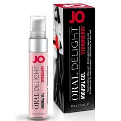 Съедобный лубрикант JO Oral Delight клубника и мята, 30мл