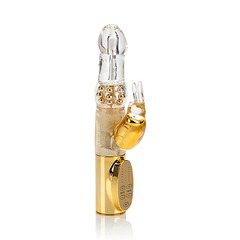 Золотой хай-тек ротатор Platinum Collection Jack Rabbit® Vibes, 6 скоростей и 7 режимов, 25,5х4см