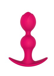Анальная пробка Sweet toys с основанием для ношения, розовый силикон, 12х3,5см