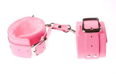 Розовые наручники с мехом Sitabella® BDSM