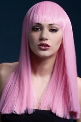 Парик Fever Alexia baby-pink, long blunt cut with fringe (temp до 120°C), нежно-розовый, 48см