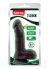 Фаллос с изгибом головки Dual Density 7,9' cock из Natural PVC (O-ring), шоколадный, 18,5х4см