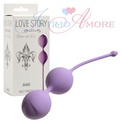 Вагинальные шарики Fleur-de-lisa "Violet Fantasy", сиреневый силикон, 85г/3,4х4,5см