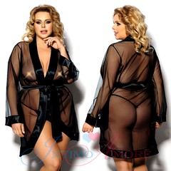 Прозрачный пеньюар Anais Maerin (+стринги), черный, L+/XL/2XL(48-56р)