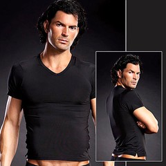 Мужская черная футболка из микрофибры, S/M(46-48р)