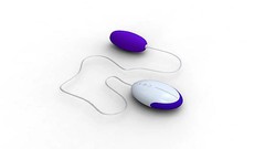 Виброяйцо Vibrating Egg лилово-белое, 7 режимов, 5см