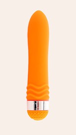Вибратор Sexus Funny Five, оранжевый 14х2,5см