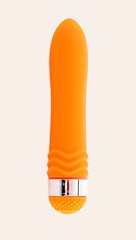 Вибратор Sexus Funny Five, оранжевый 14х2,5см