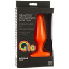 Анальная пробка Glo Thick but plug, оранжевая, 14,5х4,3см
