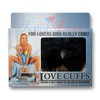 Наручники Love cuffs из плотного металла с мехом, черные