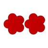 Красные пэстисы-цветы Ouch! Nipple Stickers, клеевые