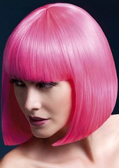 Парик Fever Elise neon-pink, sleek bob with fringe (temp до 120°C), неоново-розовый, 33см