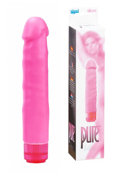 Силиконовый вибратор Pure™ Vibes Pink, 22,5х4см