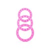 Набор из трех эрекционных колец Love wheel, розовый, силикон, 3шт/ d2,5/3/3,5см
