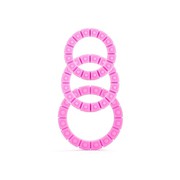 Набор из трех эрекционных колец Love wheel, розовый, силикон, 2,5/3/3,5см