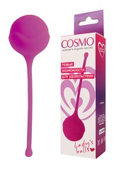 Вагинальный шарик-тренажер Cosmo с утяжелителем, фиолетовый силикон, 3,8см/43г