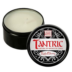 Массажная свеча-масло Tantric Soy Candle™ с феромонами, вкус черешни, 60 часов, 100% натурально