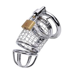 Мужской пояс верности Notabu BDSM, металл, 11,5см/160г