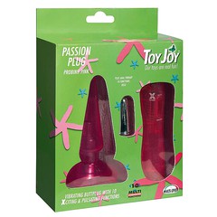 Пробка с вибропулей Passion Plug Vibrating Set Pink 10,5х3см, 10 функций