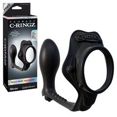 Эрекционное кольцо Fantasy C-Ringz® Rock Hard Ass-Gasm с анальным вибратором, силикон