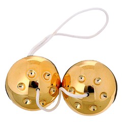 Вагинальные шарики Gold Balls, золотистые, D 3,2см