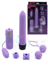 Интимный набор секс-игрушек Couples Kit Lavender (вибратор, виброяйцо, шарики, кольца), сиреневый
