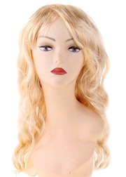 Карнавальный парик на резинке, длинные вьющиеся волосы, блондинка, 63см