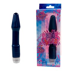 Анальный вибратор Candy Bites цвет индиго, 16,5х2,7-3,5см
