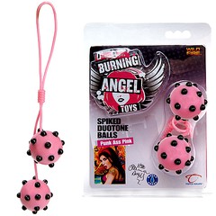 Анальные шарики на сцепке Joanna Angel розовые, 3,5см