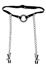 Кляп-кольцо Fetish Fantasy Series® O-ring Gag & Nipple Clamps™ с зажимами д/сосков