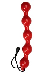 Гибкие анальные шарики Erotic anal balls из SensaFirm™, красные 23х3,2см