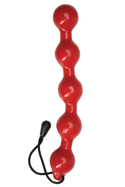 Гибкие анальные шарики Erotic anal balls из SensaFirm™, красные 23х3,2см