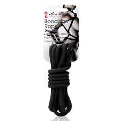 Мягкая черная веревка для связывания Bondage Rope, 3м