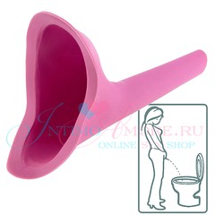 Писсуар женский Piez Female Urinal Director розовый силикон, 15х10см