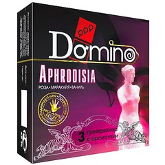 Презервативы Domino Aphrodisia аромат (роза, маракуйя, ваниль), 1уп/3шт