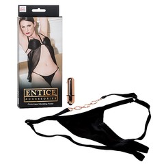 Открытые трусики с вибрацией Entice™ Crotchless Vibrating Panty, OS(42-52р)