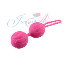 Розовые вагинальные шарики "Geusha lastic ball", силикон, 85 гр., 3,3см