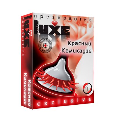 Презерватив Luxe Exclusive Красный Камикадзе в смазке 180х52, 1шт