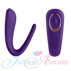 Вибратор для двоих Partner (аналог We-Vibe), 1 мот, 10 реж, аккум, силикон, 10см (без коробки)
