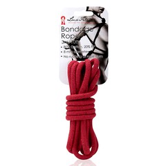 Мягкая красная веревка для связывания Bondage Rope, 3м