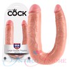 Фаллоc для двойного проникновения King cock® U-shaped large double, 21х3,3/4,3см