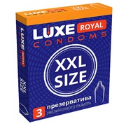 Презервативы Luxe Royal XXL size, гладкие, 190х54, 3шт, годен до 05.26г