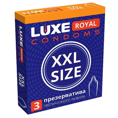 Презервативы Luxe Royal XXL size, гладкие, 190х54, 3шт, годен до 05.26г