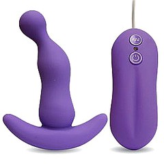 Анальная вибро-втулка Sexy Friend, SF-70101-5, фиолетовый силикон, 10 режимов