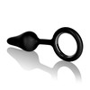 Анальная пробочка с кольцом Booty Call® Booty Tickler, черный силикон, 15х3,2