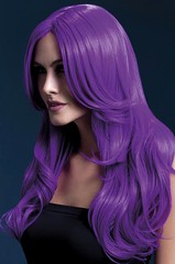 Парик Fever Khloe neon-purple, long wave with centre parting (temp до 120°, неоново-фиолетовый, 66см